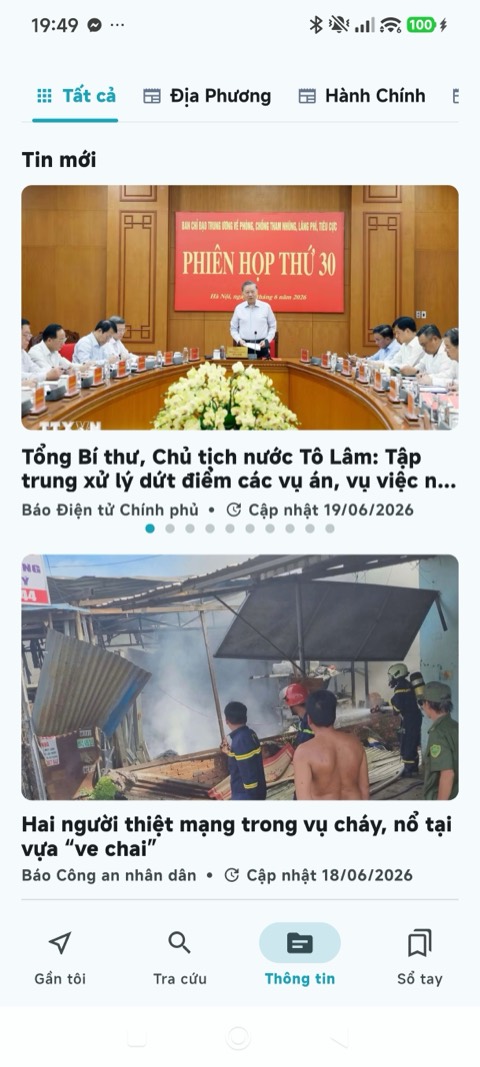Ảnh màn hình Sổ Tay Công Dân Số - Thông tin dân sinh