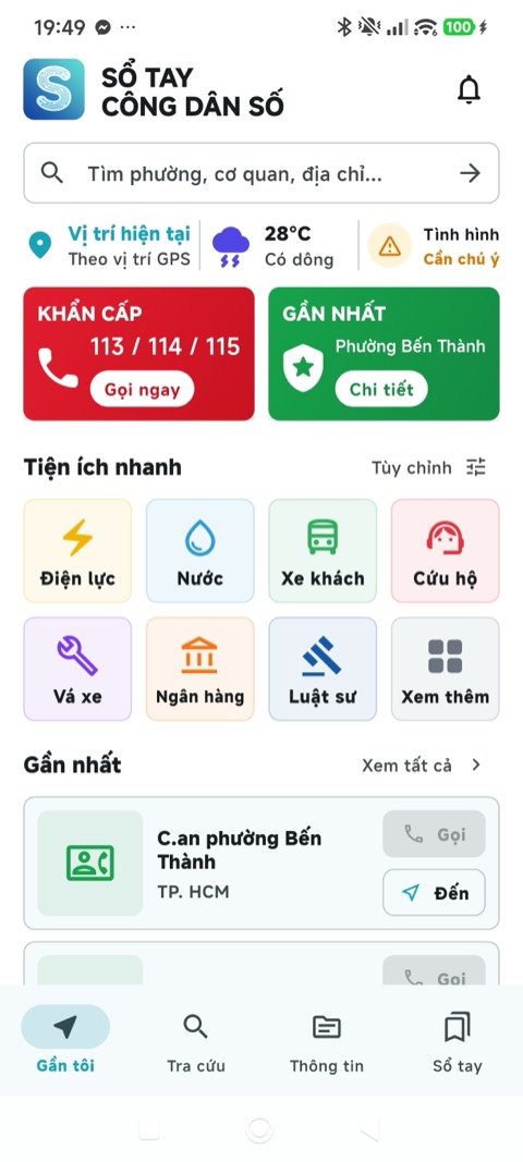 Ảnh màn hình Sổ Tay Công Dân Số - Gần tôi